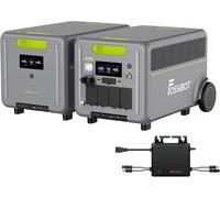 FOSSiBOT F7200 Station Électrique Portable 7200W et batterie FB5222 avec Micro-onduleur,Capacité totale(10,44 kWh), 7200W CA, alimentation d'urgence pour la maison et les campeurs