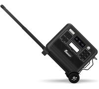 FOSSiBOT Générateur Electrique F2400 avec Chariot à Main Pliable, Station électrique portable 2048Wh Batterie LiFePO4, 3 sorties CA 230V 2400W (4800W pic) et Recharge Rapide, pour le camping voyage