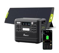 FOSSiBOT Generateur Electrique Portable 2400W/2048Wh avec Panneau Solaire 200W, Générateur Électrique, LiFePO4 Batterie, 3x230V Pure Sine Wave CA Outlet pour UPS, pour Camping-cars, Jardin, RV
