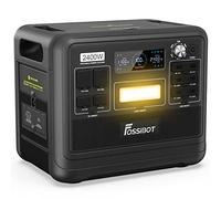 FOSSiBOT Generateur Electrique Solaire Portable 2400W F2400, 2048Wh LiFePO4 Batterie de Secours avec 3 Sorties CA 2400W (4800W Pic), Groupe Électrogène Solaire pour Camping-car, Maison, Voyage