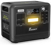 FOSSiBOT Station d'alimentation portable F2400 2048 Wh/640 000 mAh LiFePO4, 3 x 230 V CA sorties, 2400 W (crête 4800 W), station d'alimentation portable, stockage d'énergie, pour les voyages en plein