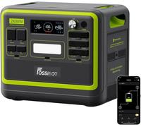 FOSSiBOT Generateur Electrique Solaire Portable 2400W F2400, 2048Wh LiFePO4 Batterie de Secours avec 3 Sorties CA 2400W (4800W Pic), Groupe Électrogène Solaire pour Camping-car