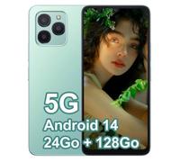 FOSSiBOT S1 5G Smartphone 24Go (6+18) RAM /128Go ROM 6.75"" HD+ 4900mAh 50MP Android 14 Téléphone Portable NFC GPS Double SIM - Vert