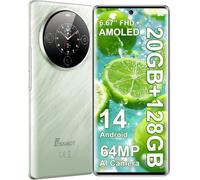 FOSSiBOT S3 Pro Téléphone Ecran 6.67" FHD+ AMOLED (2025), Double Écran, AI Caméra 60MP, Android 14 Téléphone Portable Débloqué, 20Go+128Go, 5000mAh/18W, Fingerprint/FaceID/GPS/NFC/OTG (Vert)