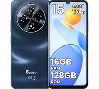 FOSSiBOT S5 Telephone Portable, 6.88"+120Hz Écran, 6000mAh Telephone, 16Go+128Go/TF1To Smartphone Pas Cher Android 15, Gemini AI, Dual SIM 4G/8.5mm/215g téléphone Pas Cher débloqué/Fingerprint/Face ID