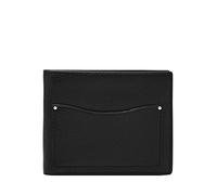 Fossil Anderson Portefeuille en Cuir Fin Minimaliste à Deux Volets avec Poche Avant pour Homme, Noir Anderson, 11,4 x 1,3 x 8,9 cm (L x l x H), Anderson à Deux Volets