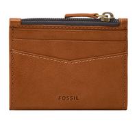 FOSSIL Andrew Magnetic Zip Card Case Saddle