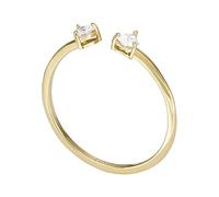 FOSSIL Bague Toi et Moi Sadie Tokens Of Affection de en acier inoxydable, doré, pour femme, JF04359710