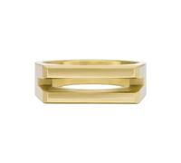 Fossil Bague chevalière en acier inoxydable ton or pour hommes JF04608710