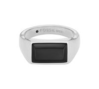 FOSSIL Bague chevalière en agate noire pour hommes JF04603040