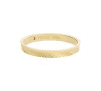 Fossil - Bague Harlow Linear Texture en acier inoxydable doré, pour femme, JF04756710