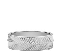 Fossil Bague Harlow Linear Texture Fossil en acier inoxydable, pour femme, JF046670407