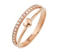 FOSSIL Bague 'Hearts To You ' or rose, Taille 57