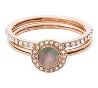 Fossil Bague Pour Femme, Bague En Acier Inoxydable Or Rose 17,5 mm, JF02954791