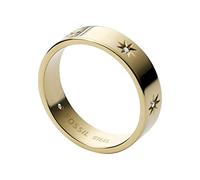 Fossil Bague Pour Femme Sutton, Largeur : 3.6mm Bague En Acier Inoxydable Doré, JF03874710