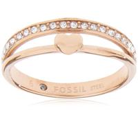 Fossil Bague Pour Femme Vintage Glitz, Longueur : 21.5 X 20 X 6 Bague En Acier Inoxydable Or Rose, JF03460791