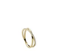 Fossil Bague Pour Femme Vintage Iconic, Hauteur : 5.4mm Bague En Acier Inoxydable Doré, JF03752710