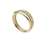 Bague Fossil VAL JF03801710 femme Transparent, Doré 53