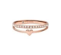 Fossil Bague Pour Femmes Vintage Glitz, Longueur : 21.5 X 20 X 6 Bague En Acier Inoxydable Or Rose, JF03460791