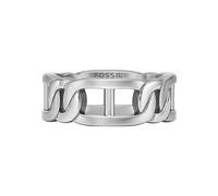 Fossil Bague Pour Homme Heritage, Largeur : 8.6mm Bague En Acier Inoxydable Argenté, JF04409040