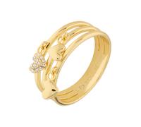 Fossil Sutton JA73047108 Bague en laiton doré pour femme