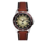 FOSSIL Blue Montre Pour Homme, Mouvement à Quartz Avec Bracelet en Acier Inoxydable ou en Cuir, Marron Foncé, 42mm