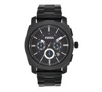 Fossil Montre pour homme Machine, mouvement chronographe à quartz, boîtier en acier inoxydable noir de 45 mm avec bracelet en acier inoxydable, FS4552IE