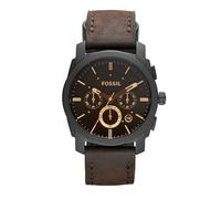 Fossil Blue Watch for Men, GMT Movement with Stainless Steel Or Leather Strap, Noir et Marron