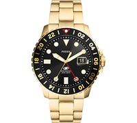 Fossil Blue Watch for Men, GMT movement with Stainless steel or Leather strap, Ton or