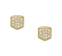 Fossil boucles d'oreilles en acier inoxydable ou semi-précieux pour femmes avec fermeture à l'aide d'un mousqueton