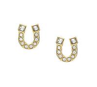 Fossil Boucles d'oreilles en acier inoxydable doré avec fermoir à clou et à tige pour femmes