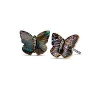 Fossil Sutton JF04813710 Boucles d'oreilles pour femme Motif papillons et abalone Multicolore, taille unique, Acier inoxydable, Pas de gemme