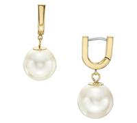 Fossil boucles d'oreilles en acier inoxydable doré avec fermoir cerceau pour femmes