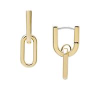 Fossil boucles d'oreilles en acier inoxydable doré avec fermoir cerceau pour femmes