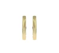Fossil boucles d'oreilles en acier inoxydable doré avec fermoir cerceau pour femmes