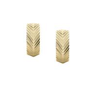 Fossil boucles d'oreilles en acier inoxydable doré avec fermoir cerceau pour femmes