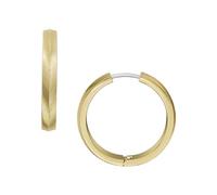 Fossil Boucles d'oreilles créoles Harlow pour femme Texture linéaire acier inoxydable ton or, JF04537710