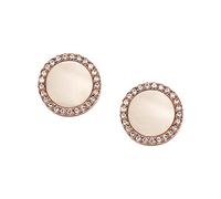 Fossil Boucles d'oreilles en acier inoxydable ou semi-précieux avec fermoir à clapet pour femmes