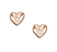 Fossil boucles d'oreilles en acier inoxydable ou semi-précieux pour femmes avec fermeture à l'aide d'un mousqueton