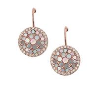 Fossil Boucles d'oreilles pour femmes acier inoxydable or rose fermeture à crochet Taille One Size