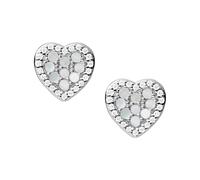 Fossil Boucles D'Oreilles Pour Femmes En Argent Sterling, 9.1mm X 9.1mm Boucles D'Oreilles En Argent Sterling, JFS00568040