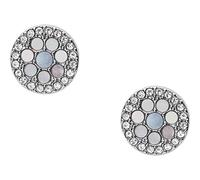 Fossil Boucles D'Oreilles Pour Femmes Vintage Glitz, Longueur : 10mm ; Largeur : 2.25mm Boucles D'Oreilles En Acier Inoxydable Argenté, JF03222040