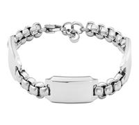 FOSSIL Bracelet argent pour homme Drew Plaque Bracelet 265288