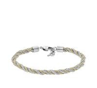 FOSSIL Bracelet chaîne Bold Chains en acier inoxydable, bicolore, pour homme, JF04607998, Argent et ton or