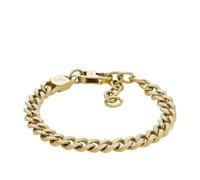 Fossil Bracelet chaîne Harlow Linear Texture Fossil en acier inoxydable, doré, pour homme, JF04698710