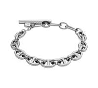 Fossil - Bracelet chaîne Heritage D-Link en acier inoxydable - Femme - Accessoires - Gris - Taille: ONE Size