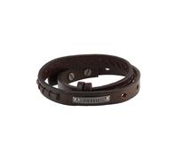 Fossil Bracelet pour homme Vintage Casual JF87354040 cuir marron double tour 480 mm Taille One Size