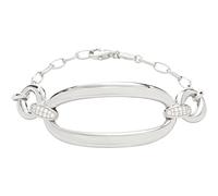 Fossil - Bracelet en argent avec détail en pierre - Femme - Accessoires - Gris - Taille: ONE Size