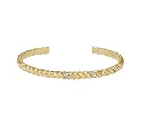 Fossil Bracelet femme en acier inoxydable avec manchette ouverte