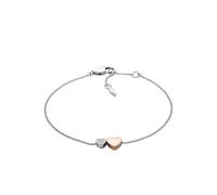 Fossil Bracelet Pour Femmes Motifs Vintage, 16.5 Cm + 0.4 Cm Bracelet En Acier Inoxydable Argenté, JF03095998